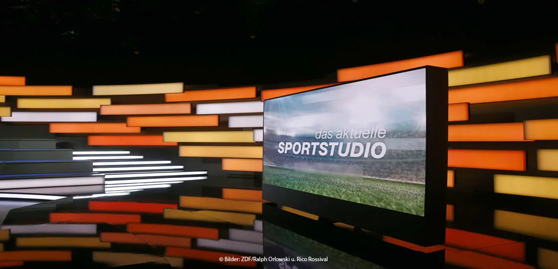 ZDF Das aktuelle Sportstudio – Neubau des TV-Studio-Sets, Projektleitung Studiobau